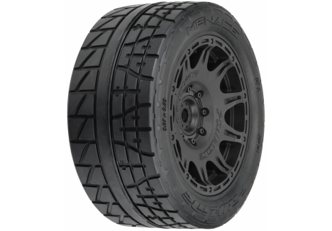 PRO Menace HP 5.7" Street BELTED Tires Mounted on Raid Black 8x4 G-PRO1020511