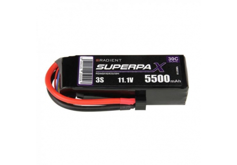 Radient 3S 5500mAh 11.1V 30C LiPo Battery Deans RDNB55003S30H