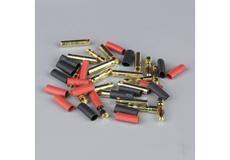 Radient 4.0mm Gold Connector Pairs with Heat Shrink 10 Pack RDNAC010091