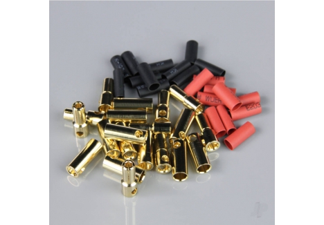 Radient 5.5mm Gold Connector Pairs with Heat Shrink 10 Pack RDNAC010095