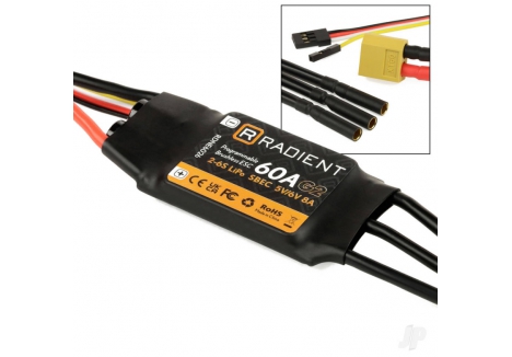 Radient 60A G2 ESC / SBEC (2-6 Cell) RDNE6026