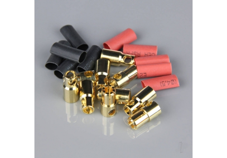 Radient 6.0mm Gold Connector Pairs with Heat Shrink 5 Pack RDNAC010096