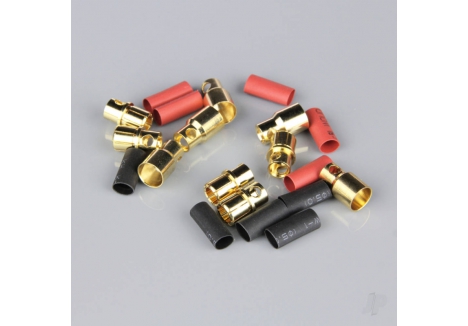 Radient 8.0mm Gold Connector Pairs with Heat Shrink 5 Pack RDNAC010098