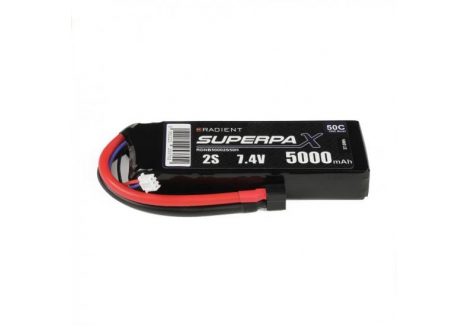 Radient LiPo 2S 5000mAh 7.4V 50C RC Battery Deans RDNB50002S50H