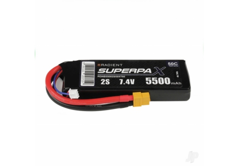 Radient LiPo 2S 5500mAh 7.4V 50C RC Battery XT60 RDNB55002S50XT60