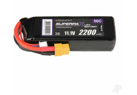 Radient LiPo 3S 2200mAh 11.1V 50C XT60 Battery Pack RDNB22003S50XT60