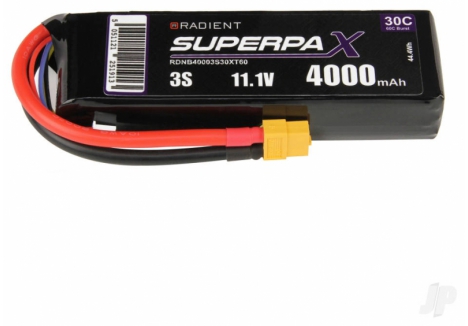 Radient LiPo 3S 4000mAh 11.1V 30C XT60 RC Battery RDNB40003S30XT60