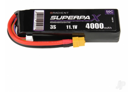 Radient LiPo 3S 4000mAh 11.1V 50C Battery XT60 RDNB40003S50XT60