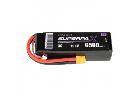 Radient LiPo 3S 6500mAh 11.1V 30C RC Battery XT60 RDNB65003S30XT60