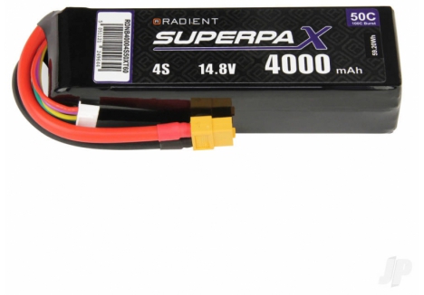 Radient LiPo 4S 4000mAh 14.8V 50C RC Battery XT60 RDNB40004S50XT60