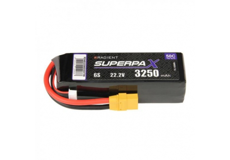 Radient LiPo 6S 3250mAh 22.2V 50C XT90 RC Battery RDNB32506S50XT90
