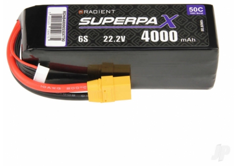 Radient LiPo 6S 4000mAh 22.2V 50C XT90 RC Battery RDNB40006S50XT90