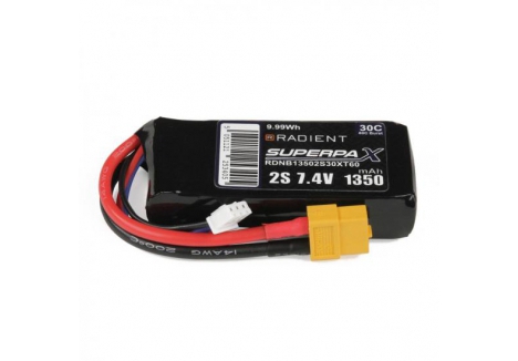 Radient LiPo Battery 2S 1350mAh 7.4V 30C XT60 RDNB13502S30XT60