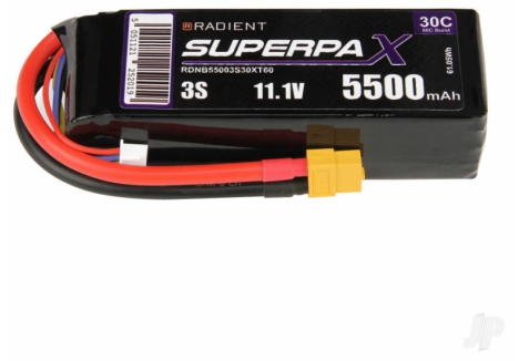 Radient LiPo Battery 3S 11.1V 5500mAh 30C XT60 RDNB55003S30XT60