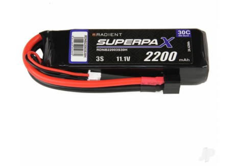 Radient LiPo Battery 3S 2200mAh 11.1V 30C Deans RDNB22003S30H