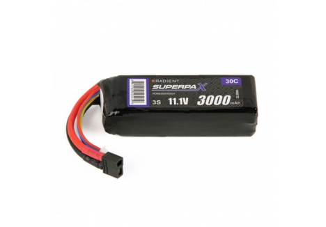 Radient LiPo Battery 3S 3000mAh 11.1V 30C Deans RDNB30003S30H