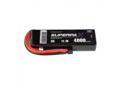 Radient LiPo Battery 3S 4000mAh 11.1V 30C Deans HCT RDNB40003S30H