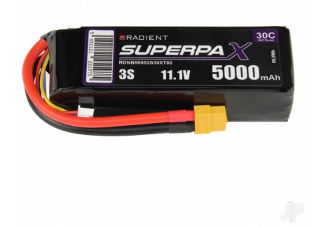 Radient LiPo Battery 3S 5000mAh 11.1V 30C XT60 RDNB50003S30XT60