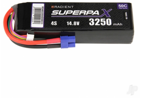 Radient LiPo Battery 4S 14.8V 3250mAh 50C EC3 RC RDNB32504S50EC3