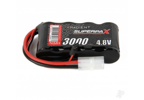 Radient NiMH 4.8V 3000mAh SC Flat Receiver Battery with Tamiya JR Connectors RDNA0662