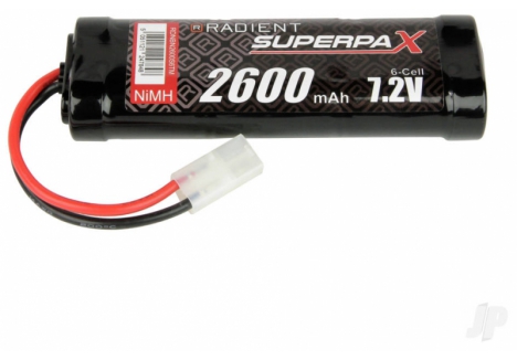 Radient NiMH 7.2V 2600mAh SC Stick Battery Tamiya Connector RDNBN2600S6TM