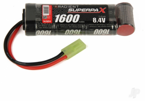 Radient NiMH 8.4V 1600mAh 2/3A Stick, Mini-Tamiya RDNA0138