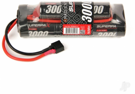 Radient NiMH 9.6V 3000mAh 8-Cell SC 6-2 Hump Battery Deans Connector RDNA0131