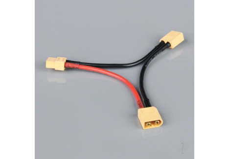 Radient XT60 Series Y Connector 14AWG 100mm Lead Battery Harness RDNAC010028
