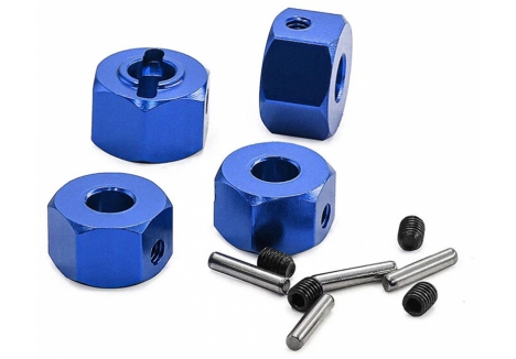 RC Overhaul Aluminium Hex Drive Pack of 4 Blue Traxxas Mini Maxx G-RCO-TRX048BL