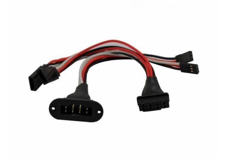 RC Overhaul Dual Servo Wing Harness Single Plug Connection O-RCO-2SWH