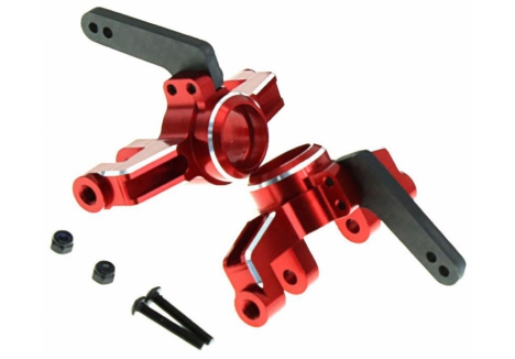 RC Overhaul Front Steering Knuckles Red Aluminium Carbon Arms 4S Kraton G-RCO-AR011R