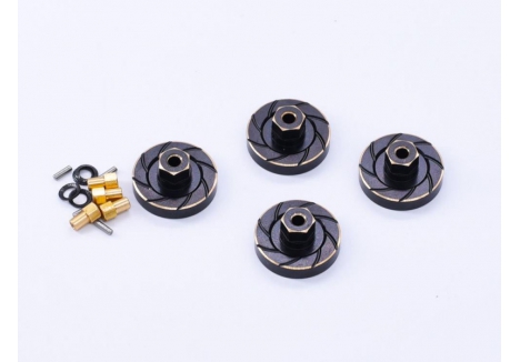 RC Overhaul Hex Wheel Weights Black Brass 4pcs SCX24 G-RCO-AX013