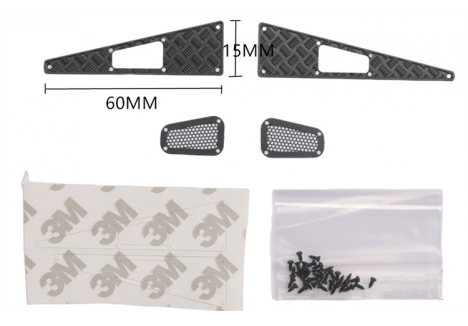 RC Overhaul Hood Trim Fittings Black TRX-4M Defender G-RCO-TRX017B