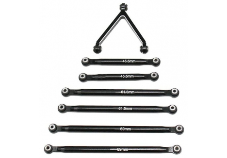 RC Overhaul Lower Tie Rod Set Black Anodised Aluminium Axial SCX24 G-RCO-AX022