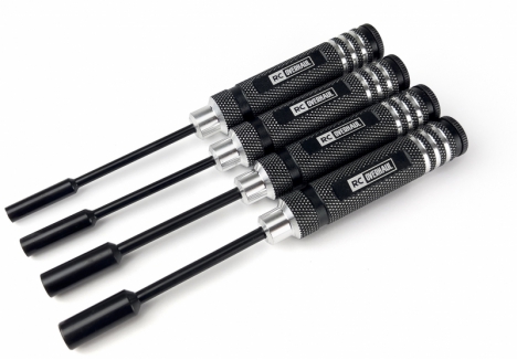 RC Overhaul Nut Driver Set 4.0mm 5.5mm 7mm 8mm Black T-RCO-TL002N