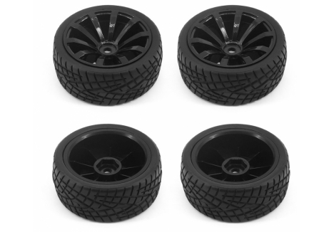 RC Overhaul RCO 1/10 On Road 10 Spoke Wheel Set Black 4pcs G-RCO-UN11