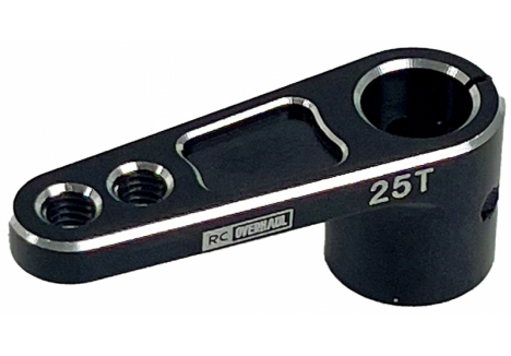 RC Overhaul RCO 25T Aluminium Extended Clamp Servo Horn Black G-RCO-UN011B