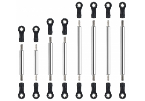 RC Overhaul Straight Rod Set Stainless Steel 8pc Traxxas TRX-4M G-RCO-TRX014