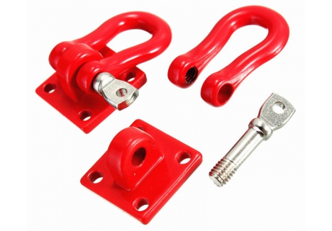 RC Overhaul Trailer Shackle with Mounting Bracket 1/10 Red Pair G-RCO-CR015