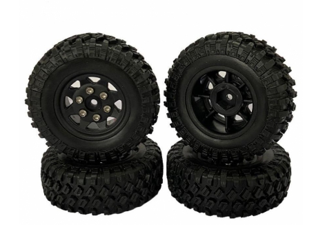 RC Overhaul Wheel and Tyre Set 4pcs 1/24 Axial SCX24 G-RCO-AX012
