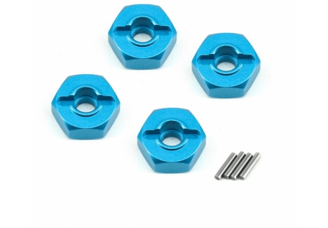 RC Overhaul Wheel Hex 12mm 4pcs Blue Aluminium Tamiya TT-01 G-RCO-TAM06