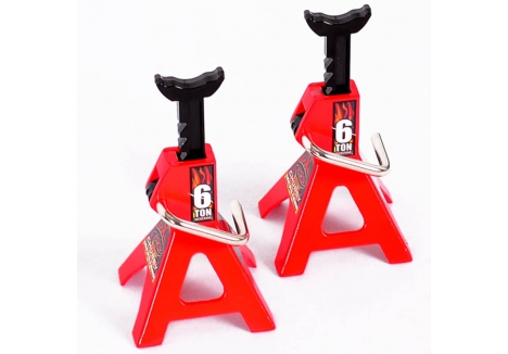 RC4WD Chubby 6 TON Scale Jack Stands Cast Aluminium with Chrome Handle Z-S0588