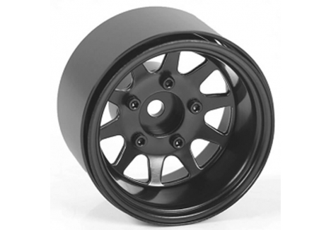 RC4WD Deep Dish Wagon 1.55 inch Stamped Steel Beadlock Wheels Black Z-W0281