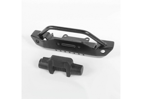 RC4WD STEEL STINGER FRONT BUMPER W/PLASTIC WINCH FOR GELANDE II W/BLACK ROCK BODY (BLACK) VVV-C0582