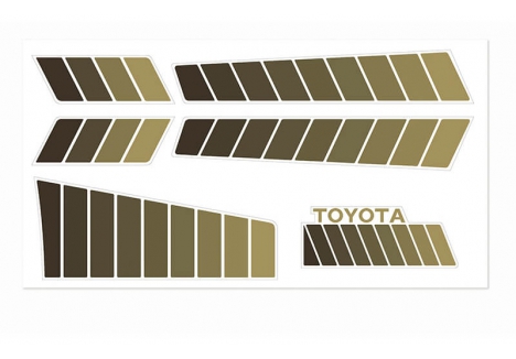 RC4WD TOYOTA 84-85 BODY DECALS (BROWN) Z-S0146