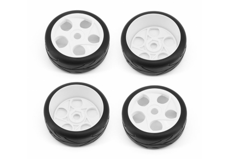RCO Buggy Wheel & Tyre Set 1/8th Onroad, White G-RCO-UN004