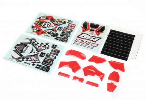 Red Plastics with Wraps: Promoto-MX - Z-LOS260000