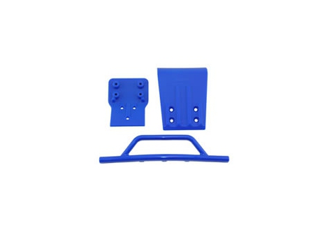 RPM Front Bumper and Skid Plate for Traxxas Slash 4X4 1/10 Short Course Truck Blue