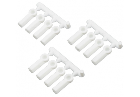 RPM Heavy Duty Rod Ends 1/10 Scale RC Suspension White Dyeable Pack RPM73381