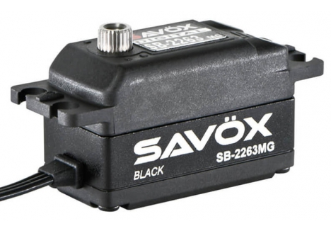 Savox Low Profile Brushless Digital Servo 10kg Black SAV-SB2263MGB